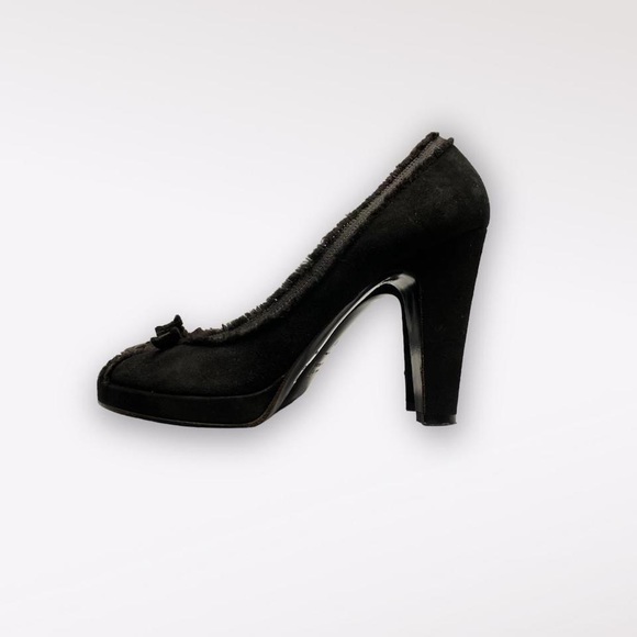 Crushed Velvet Black Marc Jacob’s Kitten Heels - Picture 2 of 4